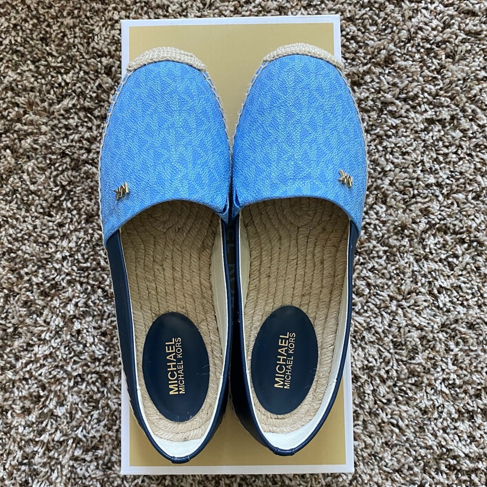 Michael Kors Women's Kendrick Slip-On Espadrille Flats Blue